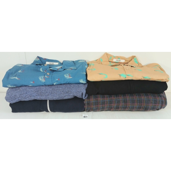 LOT OF 6 - MEN'S POLER, RAGWEAR & MINIMUM BUTTON-UP SHIRTS, SWEATERS & HOODIES