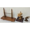 Image 1 : LOT OF 3 - AMMO DISPLAY TRENCH ART, STIRLING ENGINE GATLING GUN MODEL & BRASS PROPELLER