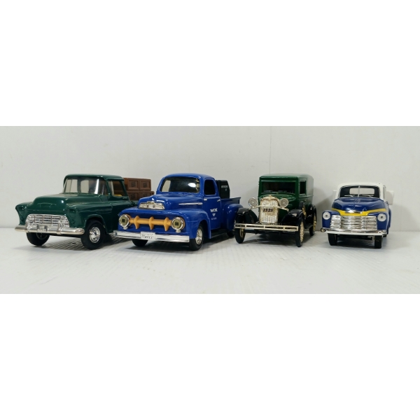 LOT OF 4 - ERTL / LIBERTY CLASSICS DIECAST MODELS - GOODYEAR, MIDLAND IMPLEMENT, OLIVER, ETC