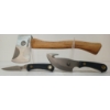 Image 2 : LOT OF 2 - KNIVES OF ALASKA 3PC LIGHT HUNTER COMBO SUREGRIP & HUNTER'S HATCHET W/ SHEATHS