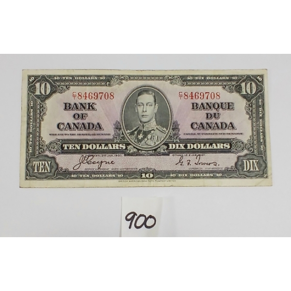 1937 CDN $10 BANKNOTE