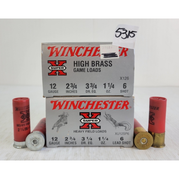 AMMO: 50X WINCHESTER SUPER-X 12GA - 2-3/4IN - #6 SHOT