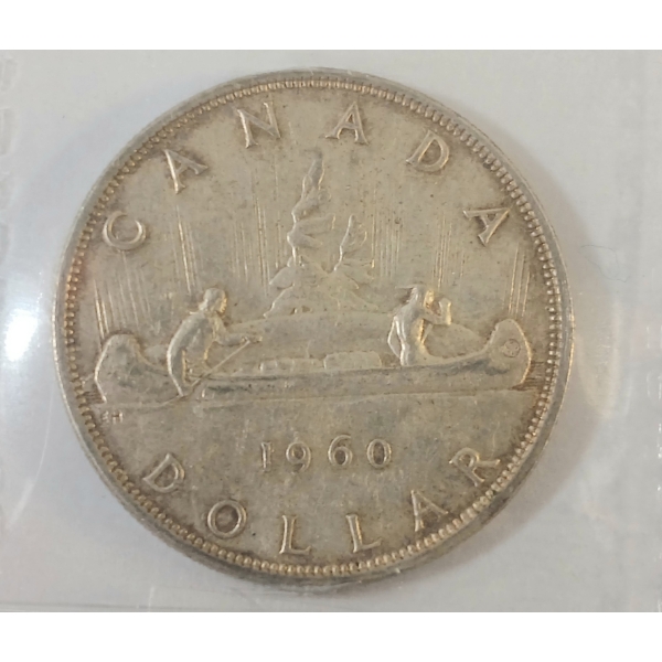 1960 CDN SILVER DOLLAR - CCCS GRADED