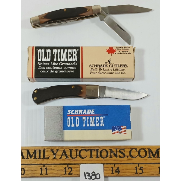 LOT OF 2 - SCHRADE OLDTIMER 30T & 340T FOLDING KNIVES