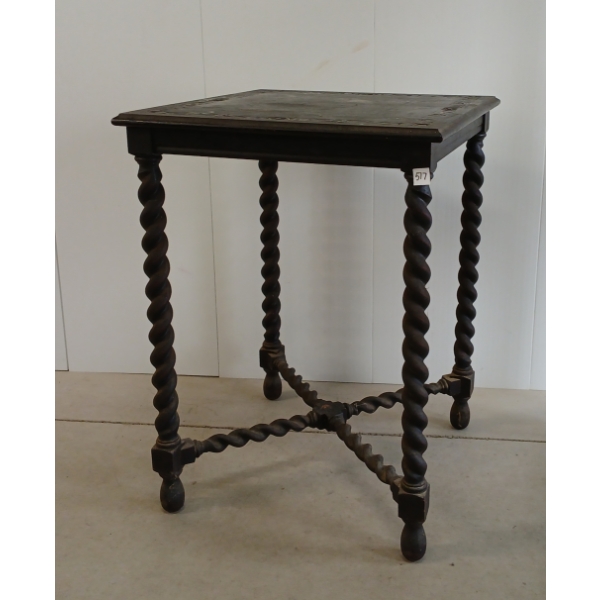 BARLEY TWIST WOODEN SIDE TABLE