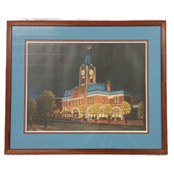 COLLINGWOOD CITY HALL BY NICK HODSON(1916 - 2013) - FRAMED PRINT