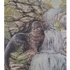 Image 2 : "BY THE FALLS - RIVER OTTERS" BY CHRISTINE MARSHALL (PRS CDN ARTIST) - FRAMED PRINT