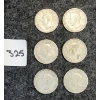 Image 2 : LOT OF 6 - 1947 CDN 25 CENT COINS 