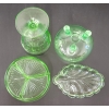 Image 8 : LOT OF 6 - ASSORTED URANIUM DEPRESSION GLASS PCS