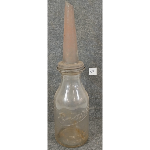 EN-AR-CO EMBOSSED QT OIL BOTTLE W/ SPOUT