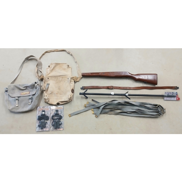 JOB LOT - SHELL DECOY PIC-N-PAC, RIFLE STOCK, BELL COCKING AID, ETC
