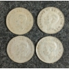 Image 2 : LOT OF 4 - 1950 CDN 50 CENT SILVER COINS