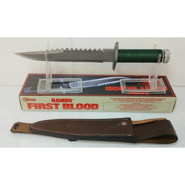 RAMBO FIRST BLOOD KNIFE W/ LEATHER SHEATH