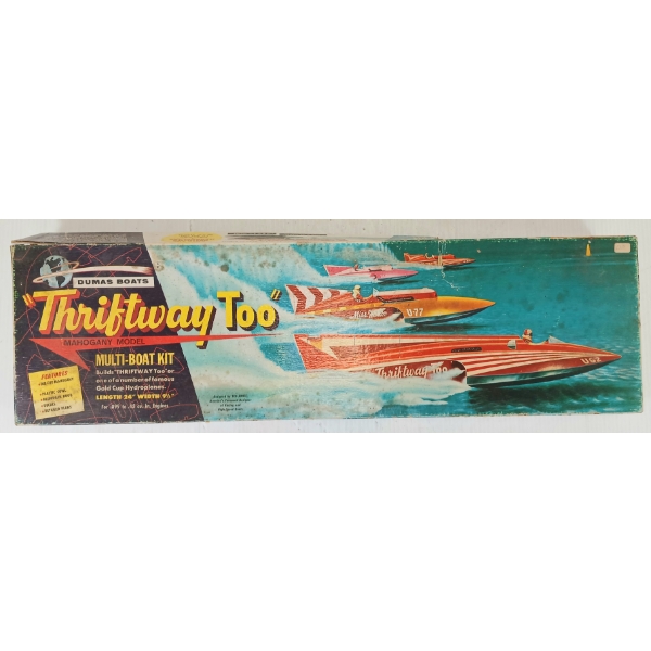 DUMAS BOATS "THRIFTWAY TOO" MAHOGANY MODEL MULTI-BOAT KIT