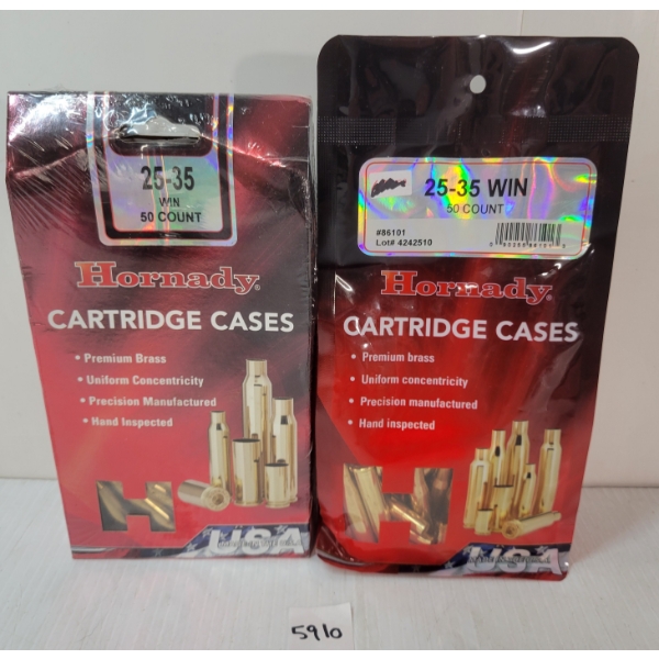 BRASS: 100X HORNADY .25-35 - UNPRIMED - SEALED