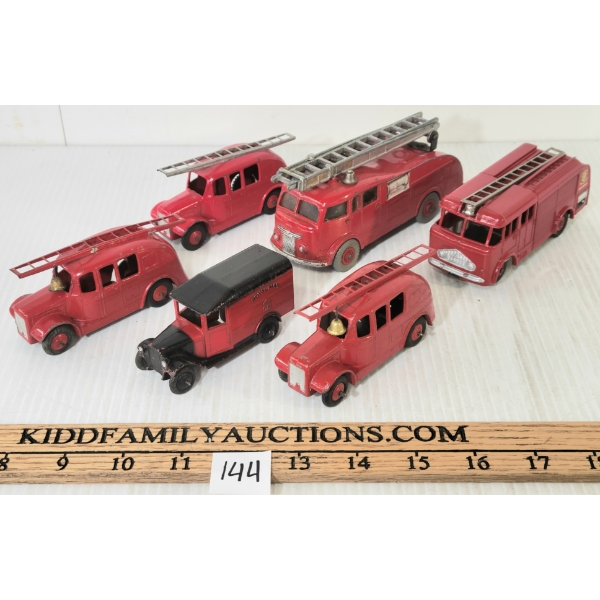 LOT OF 6 - DINKY TOYS DIECAST FIRE ENGINES & DEPT. VEHICLES