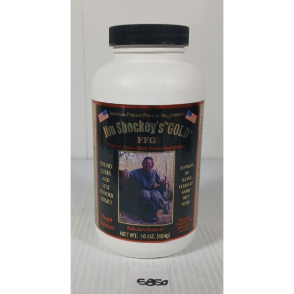 POWDER: JIM SHOCKEY'S GOLD FFG BLACK POWDER REPLACEMENT - 16 OZ