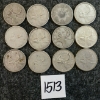 Image 1 : LOT OF 12 - 1940-1966 CDN 25 CENT COINS