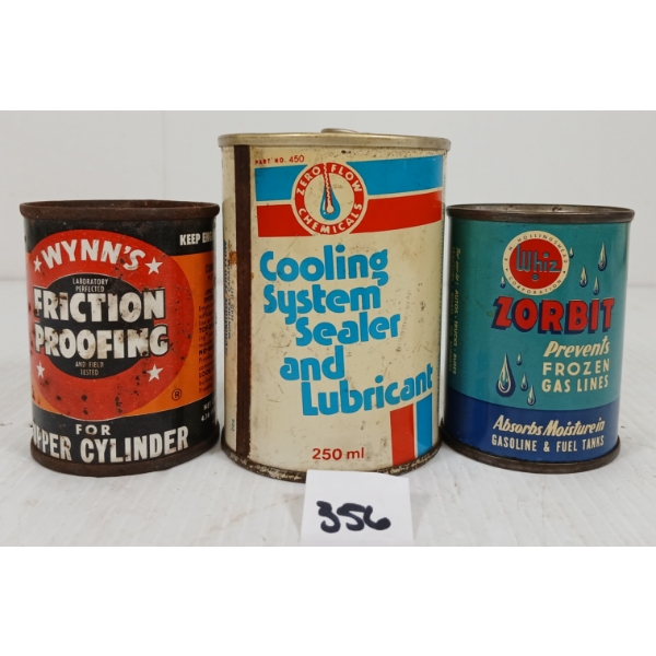 LOT OF 3 - MISC CANS - INCL WHIZ & WYNN'S
