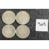Image 1 : LOT OF 4 - 1959 CDN 50 CENT SILVER COINS