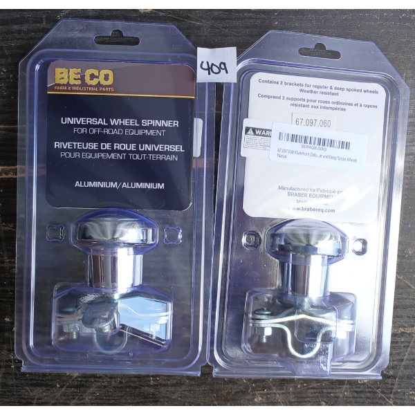 BOX LOT - BE CO UNIVERSAL WHEEL SPINNERS - AS NEW