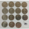 Image 2 : LOT OF 15 - 1968 - '86 CDN 50 CENT COINS