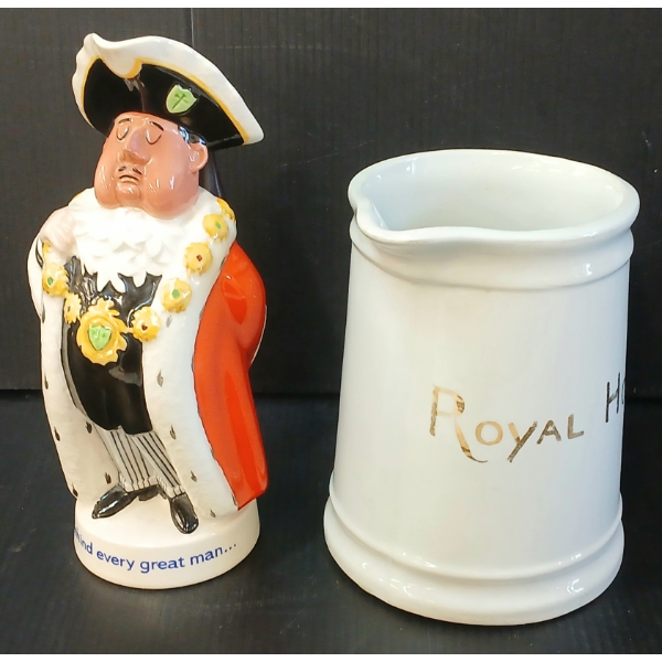 LOT OF 2 - WOOD & SONS ROYAL HOTEL PITCHER & BESWICK WORTHINGTONS ADVERTISING JUG