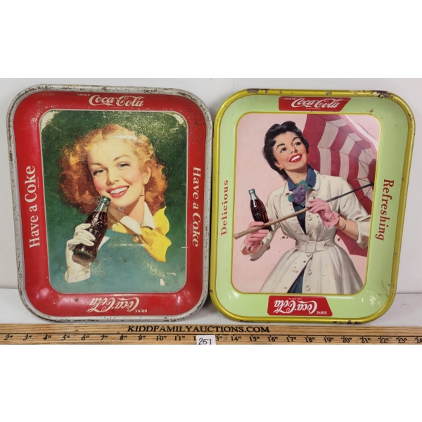 LOT OF 2 - COCA-COLA TRAYS