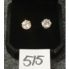 Image 1 : PAIR OF PLATINUM PLATED & SIMULATED DIAMOND STUD EARRINGS