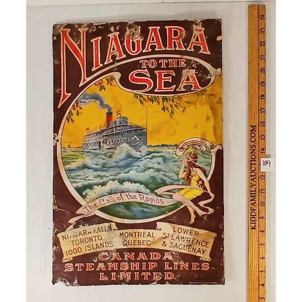 "NIAGRA TO THE SEA" CANADA STEAMSHIP LINES LTD. - PAPER ON BOARD AD