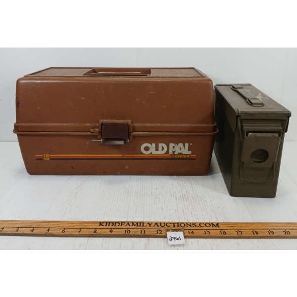LOT OF 2 - OLD PAL TACKLE BOX - AMMO BOX