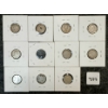 Image 2 : LOT OF 11 - 1858-1951 CDN 10 CENT COINS 