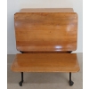 Image 5 : ANTIQUE SCHOOLHOUSE DESK W/ FOLDING BENCH SEAT