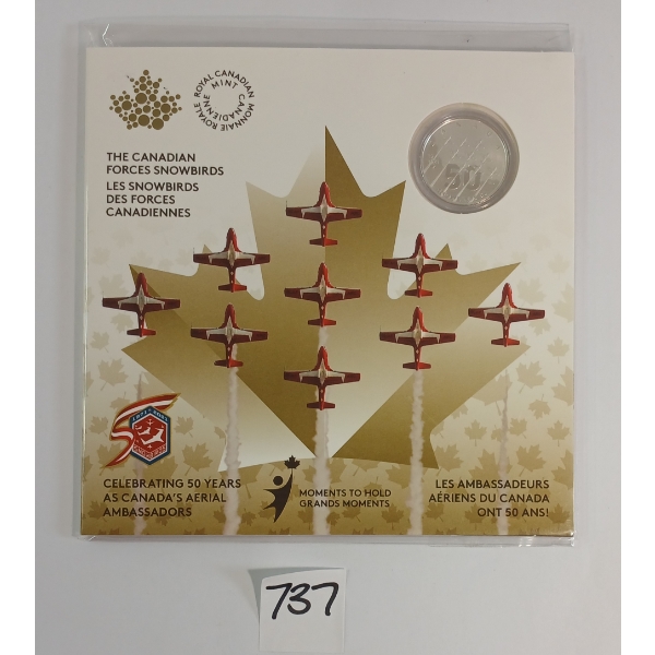 2021 RCM $5 SILVER COIN - THE CANADIAN FORCES SNOWBIRDS 50TH ANNIVERSARY