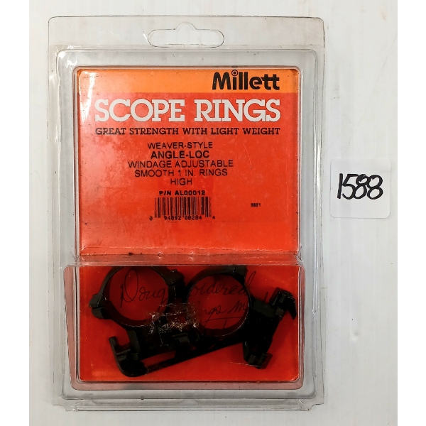 MILLETT 1 IN HIGH SCOPE RINGS