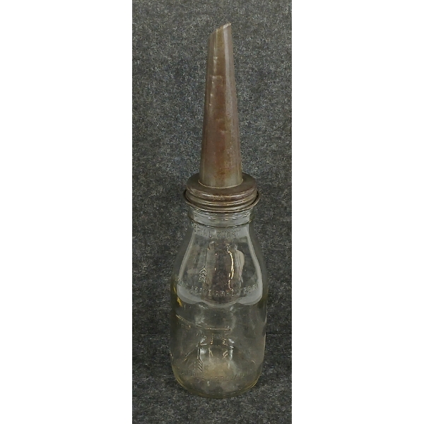 GLASS QT OIL BOTTLE