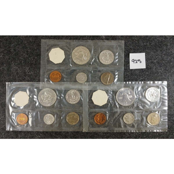 LOT OF 3 - 1963 & 1964 U.S. PROOF SETS 