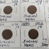 Image 2 : LOT OF 11 - U.S. INDIAN HEAD PENNIES - INCL 1880, 1884 & 1897 ETC