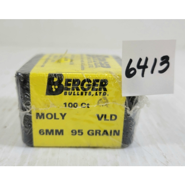 BULLETS: 100X BERGER 6MM - 95GR 