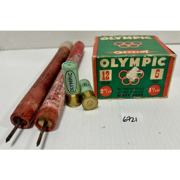 AMMO: 20X GEVELOT 12 GA 2-3/4 IN - #6 & 2X ROAD FLARES