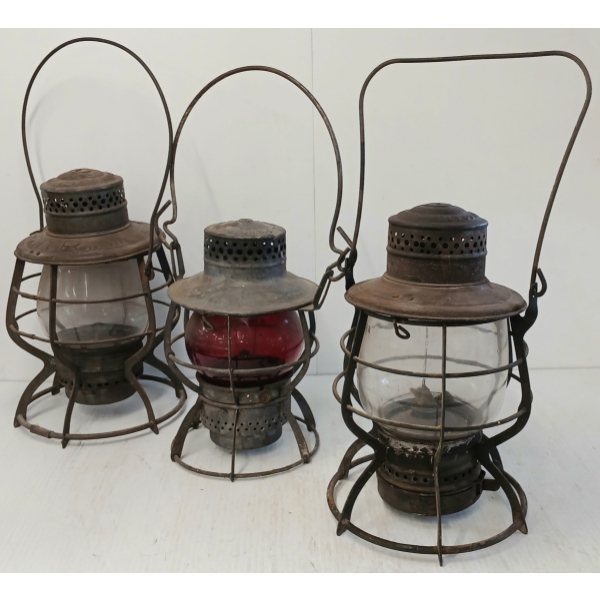 LOT OF 3 - G.T.R., H.L.P. & DRESSEL LANTERNS