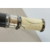Image 4 : STERLING SILVER & HORN CARVED CANE 