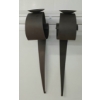LOT OF 2 - METAL WALL ART CANDLE HOLDERS