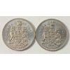 Image 1 : LOT OF 2 - 1969 CDN 50 CENT COINS