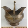 Image 5 : BRASS SCUTTLE BUCKET W/ PORCELAIN HANDLE & LIONS HEAD ACCENTS