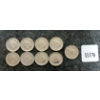 Image 1 : LOT OF 9 - 1967 CDN SILVER 10 CENT COINS