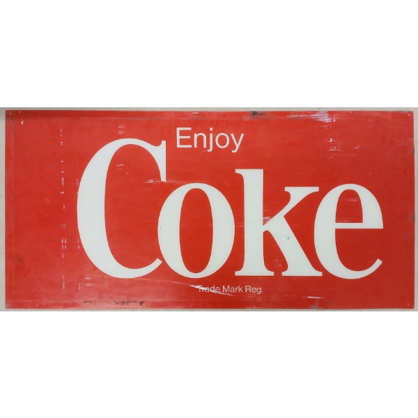 ENJOY COKE - SINGLE SIDED PLASTIC SIGN
