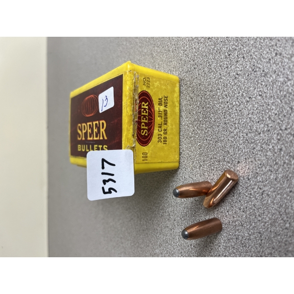 BULLETS: 70X SPEER .303 180 GR. ROUNDNOSE