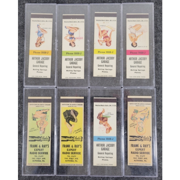 LOT OF 8 - PIN-UP ADVERTISING MATCHBOOK PACKAGES - MARYLAND MATCH, ETC