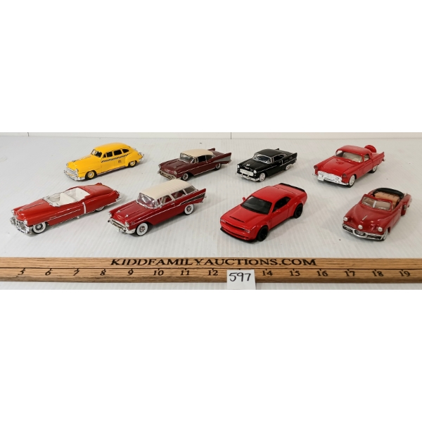 LOT OF 8 - DIECAST MODEL CARS - INCL DINKY, MAJORETTE, MOTOR MAX, ETC
